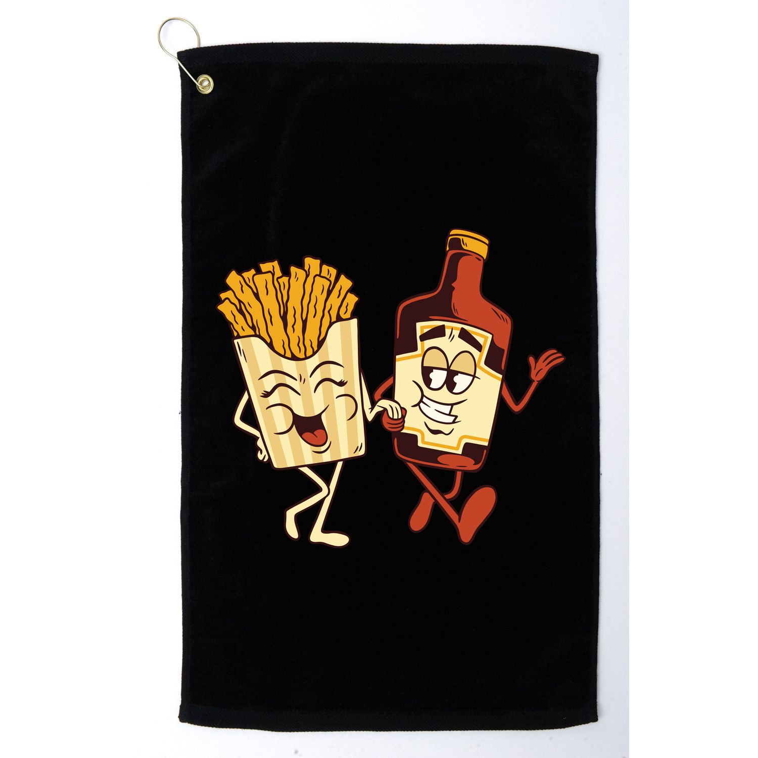 Fries And Ketchup Couple Golf Towel