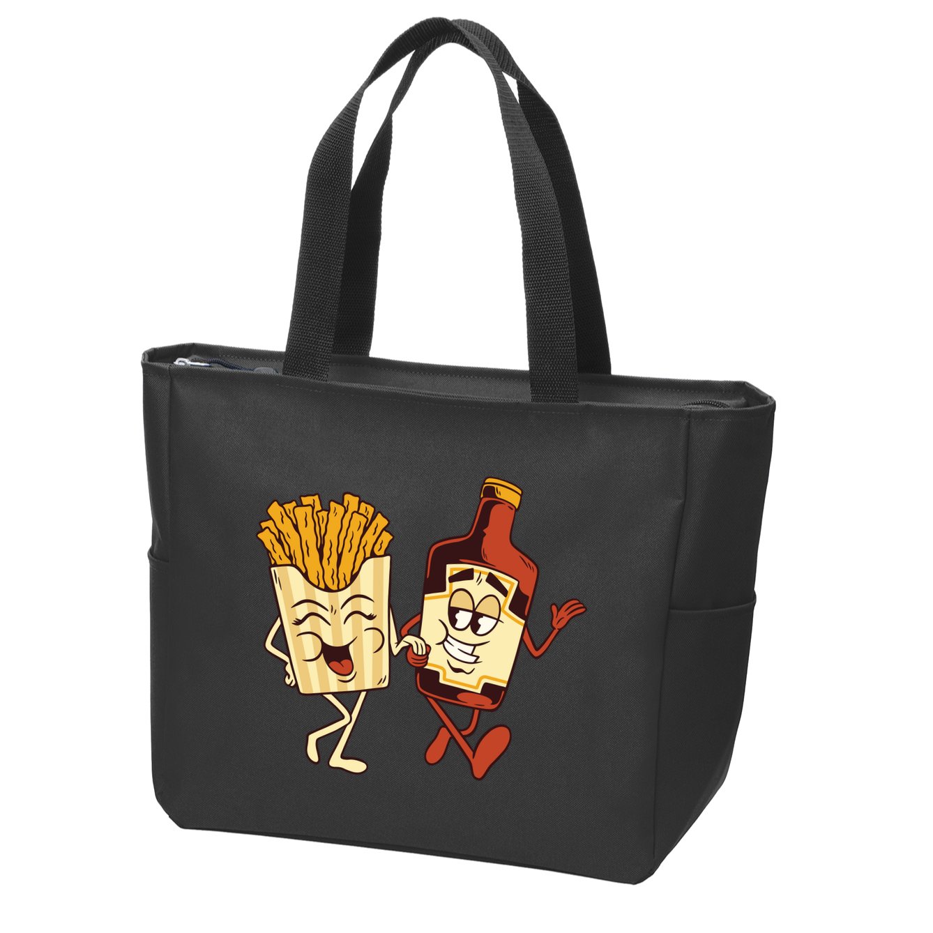 Fries And Ketchup Couple Zip Tote Bag