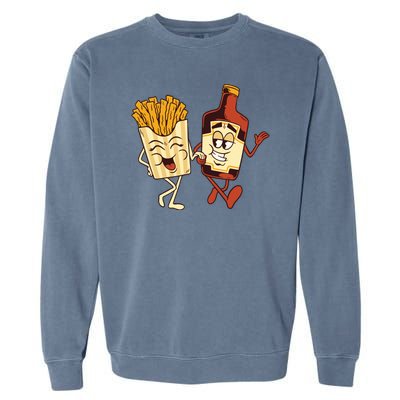 Fries And Ketchup Couple Garment-Dyed Sweatshirt