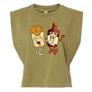 Fries And Ketchup Couple Garment-Dyed Women's Muscle Tee