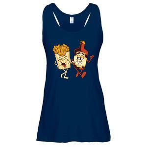 Fries And Ketchup Couple Ladies Essential Flowy Tank