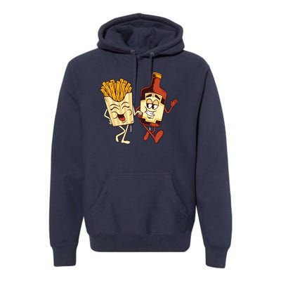 Fries And Ketchup Couple Premium Hoodie