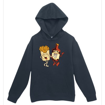 Fries And Ketchup Couple Urban Pullover Hoodie