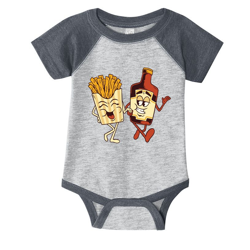 Fries And Ketchup Couple Infant Baby Jersey Bodysuit