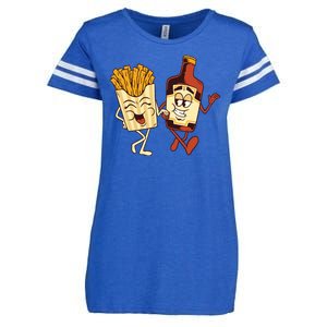 Fries And Ketchup Couple Enza Ladies Jersey Football T-Shirt