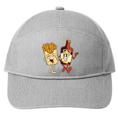 Fries And Ketchup Couple 7-Panel Snapback Hat
