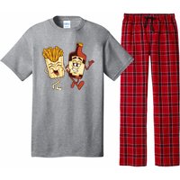 Fries And Ketchup Couple Pajama Set