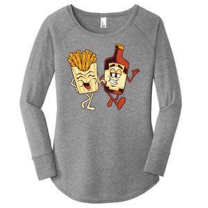 Fries And Ketchup Couple Women's Perfect Tri Tunic Long Sleeve Shirt