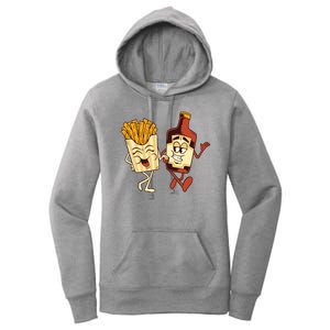 Fries And Ketchup Couple Women's Pullover Hoodie