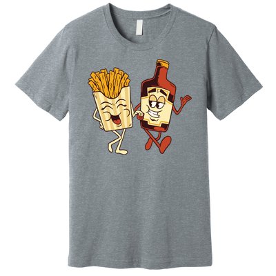 Fries And Ketchup Couple Premium T-Shirt