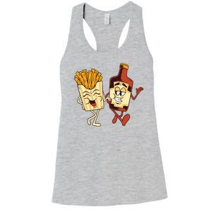 Fries And Ketchup Couple Women's Racerback Tank