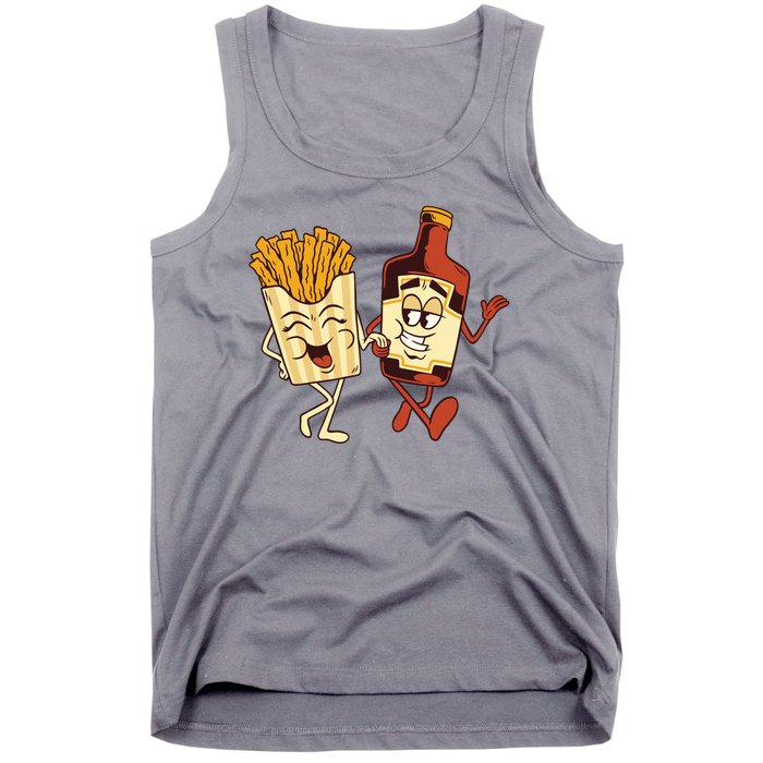 Fries And Ketchup Couple Tank Top