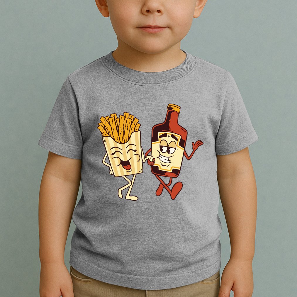 Fries And Ketchup Couple Toddler T-Shirt