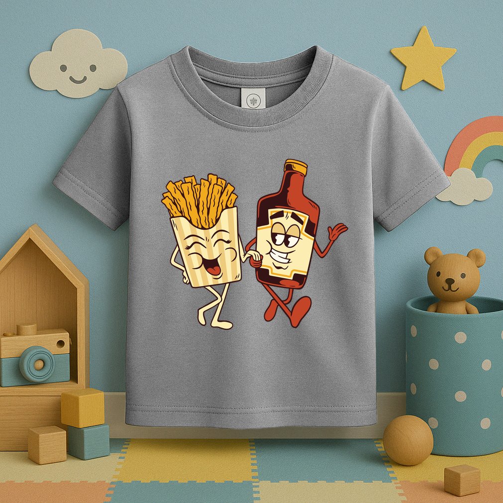 Fries And Ketchup Couple Toddler T-Shirt