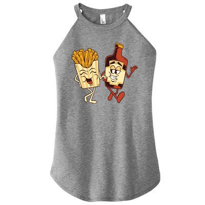 Fries And Ketchup Couple Women’s Perfect Tri Rocker Tank