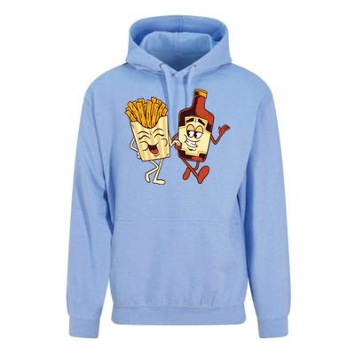 Fries And Ketchup Couple Unisex Surf Hoodie