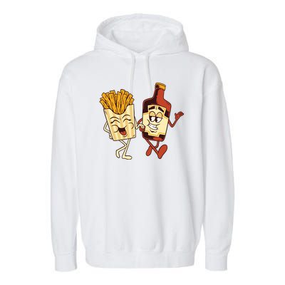 Fries And Ketchup Couple Garment-Dyed Fleece Hoodie