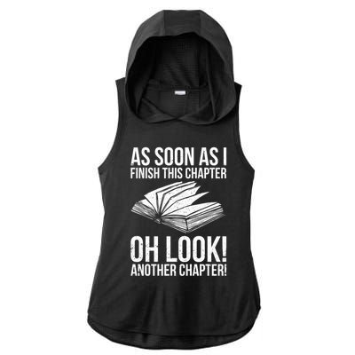 Funny Reading Just One More Chapter Book Lover Design Meaningful Gift Ladies PosiCharge Tri-Blend Wicking Draft Hoodie Tank