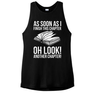 Funny Reading Just One More Chapter Book Lover Design Meaningful Gift Ladies PosiCharge Tri-Blend Wicking Tank