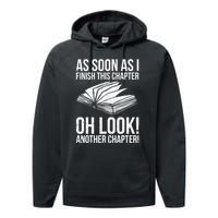 Funny Reading Just One More Chapter Book Lover Design Meaningful Gift Performance Fleece Hoodie