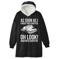 Funny Reading Just One More Chapter Book Lover Design Meaningful Gift Hooded Wearable Blanket