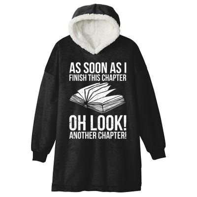 Funny Reading Just One More Chapter Book Lover Design Meaningful Gift Hooded Wearable Blanket