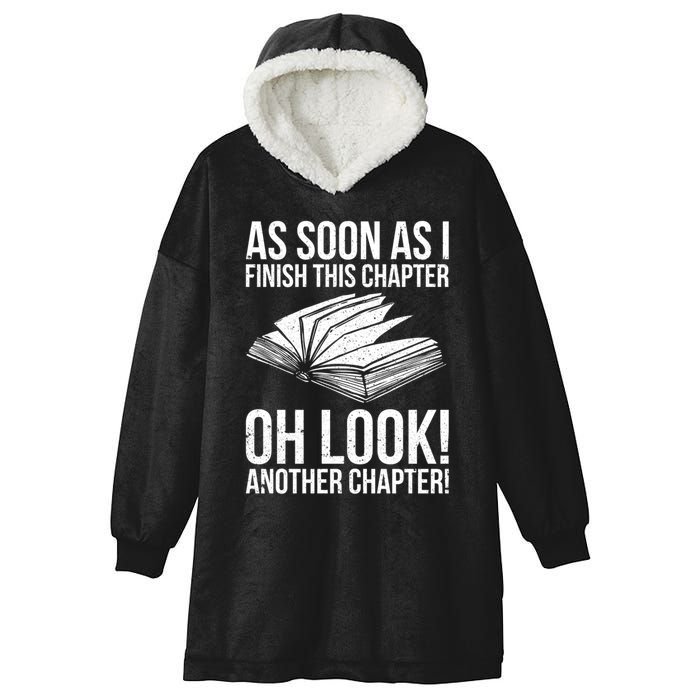 Funny Reading Just One More Chapter Book Lover Design Meaningful Gift Hooded Wearable Blanket