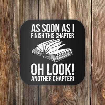 Funny Reading Just One More Chapter Book Lover Design Meaningful Gift Coaster