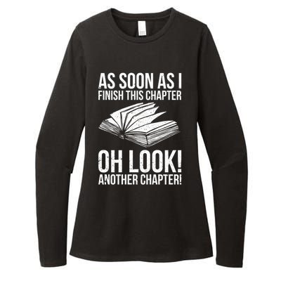 Funny Reading Just One More Chapter Book Lover Design Meaningful Gift Womens CVC Long Sleeve Shirt