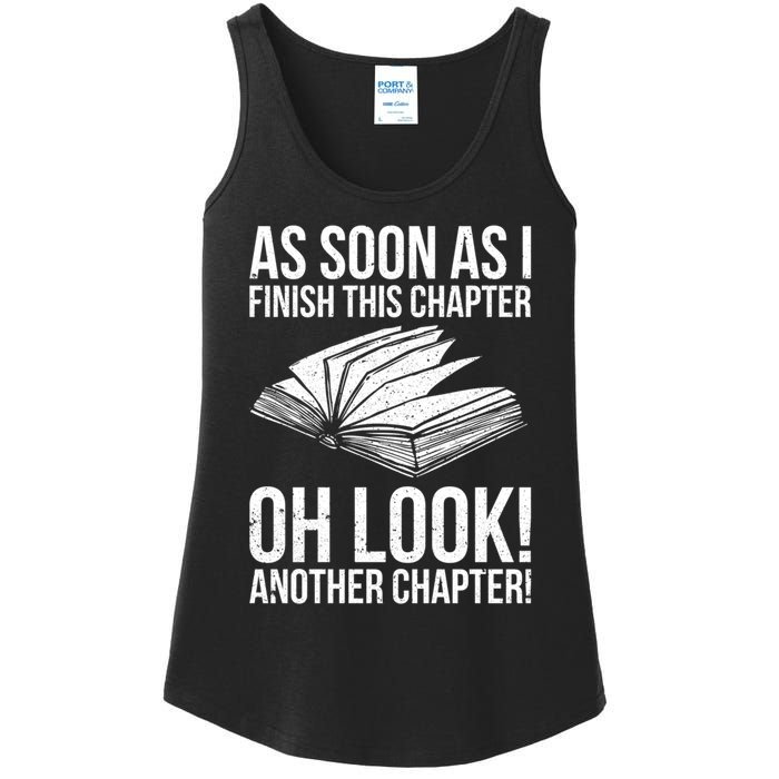 Funny Reading Just One More Chapter Book Lover Design Meaningful Gift Ladies Essential Tank