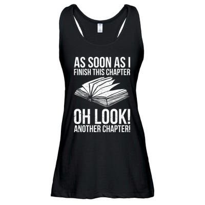 Funny Reading Just One More Chapter Book Lover Design Meaningful Gift Ladies Essential Flowy Tank