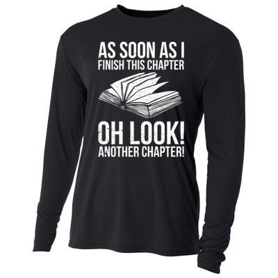 Funny Reading Just One More Chapter Book Lover Design Meaningful Gift Cooling Performance Long Sleeve Crew