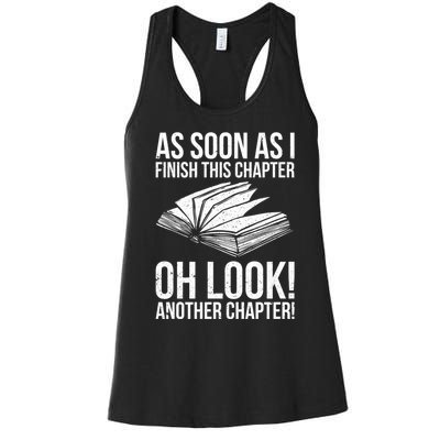 Funny Reading Just One More Chapter Book Lover Design Meaningful Gift Women's Racerback Tank