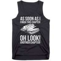 Funny Reading Just One More Chapter Book Lover Design Meaningful Gift Tank Top