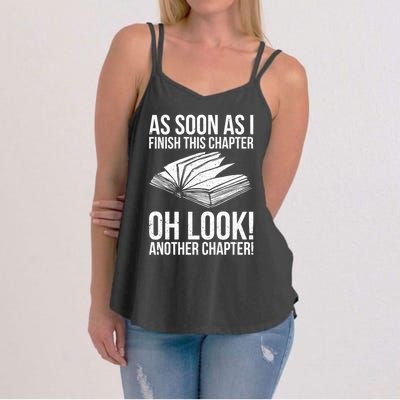 Funny Reading Just One More Chapter Book Lover Design Meaningful Gift Women's Strappy Tank