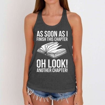 Funny Reading Just One More Chapter Book Lover Design Meaningful Gift Women's Knotted Racerback Tank