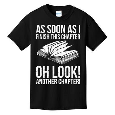 Funny Reading Just One More Chapter Book Lover Design Meaningful Gift Kids T-Shirt