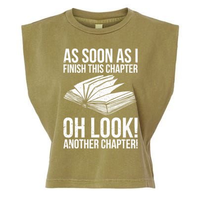 Funny Reading Just One More Chapter Book Lover Design Meaningful Gift Garment-Dyed Women's Muscle Tee