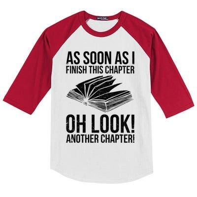 Funny Reading Just One More Chapter Book Lover Design Meaningful Gift Kids Colorblock Raglan Jersey