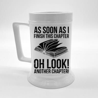 Funny Reading Just One More Chapter Book Lover Design Meaningful Gift Beer Stein