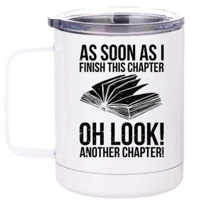 Funny Reading Just One More Chapter Book Lover Design Meaningful Gift 12 oz Stainless Steel Tumbler Cup