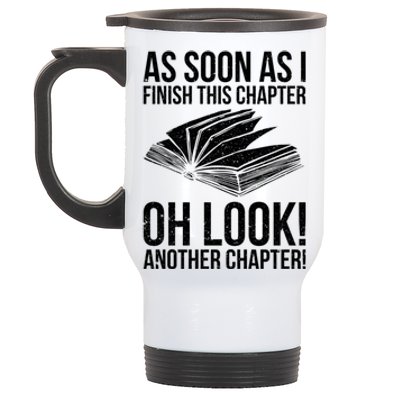 Funny Reading Just One More Chapter Book Lover Design Meaningful Gift Stainless Steel Travel Mug