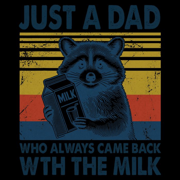 Funny Raccoon Just A Dad Who Always Came Back With The Milk 16oz Travel Tumbler