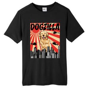 Funny Retro Japanese Dogzilla Golden Retriever Tall Fusion ChromaSoft Performance T-Shirt