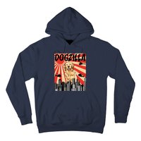 Funny Retro Japanese Dogzilla Golden Retriever Hoodie