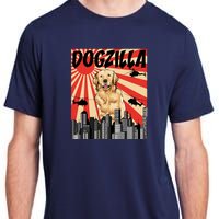 Funny Retro Japanese Dogzilla Golden Retriever Adult ChromaSoft Performance T-Shirt