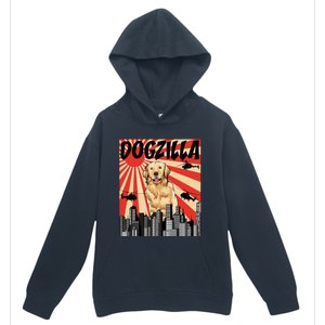 Funny Retro Japanese Dogzilla Golden Retriever Urban Pullover Hoodie