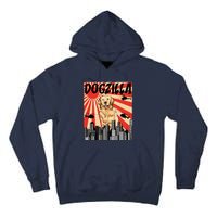 Funny Retro Japanese Dogzilla Golden Retriever Tall Hoodie