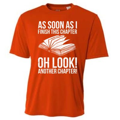 Funny Reading Just One More Chapter Book Lover Design Gift Cooling Performance Crew T-Shirt