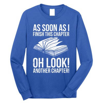 Funny Reading Just One More Chapter Book Lover Design Gift Long Sleeve Shirt